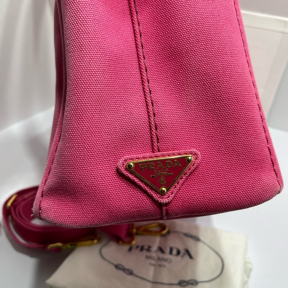Prada Canapa  bag in Pink with strap, preloved. - Picture 2 of 9